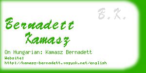 bernadett kamasz business card